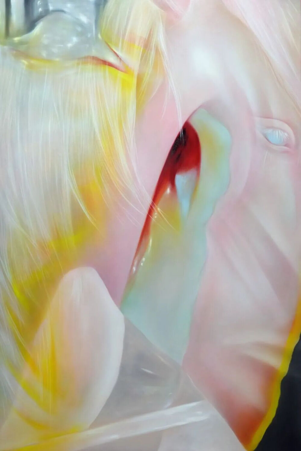 马若骢《情丝七千七》
布面油画丙烯，120x80cm，2024年
