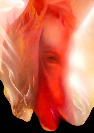 马若骢《和情人驻足在死欲中》
布面油画丙烯，140x100cm，2024年
