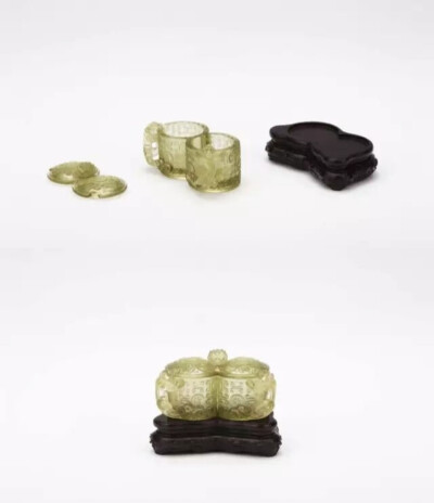 清代  琉璃螭龙合卺杯
观复博物馆藏
