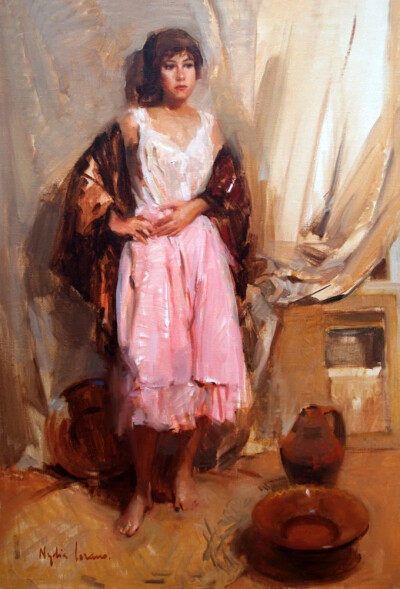 尼迪亚·洛萨诺1947年出生于西班牙瓦伦西亚是巴伦西亚大师何塞·埃斯佩尔的弟子她在19岁的时候进入圣卡洛斯美术学院期间在校荣获各种绘画奖项足见绘画在同辈中绝对是拔尖的1971年完成学业后她并没有选择在校任教而是移…