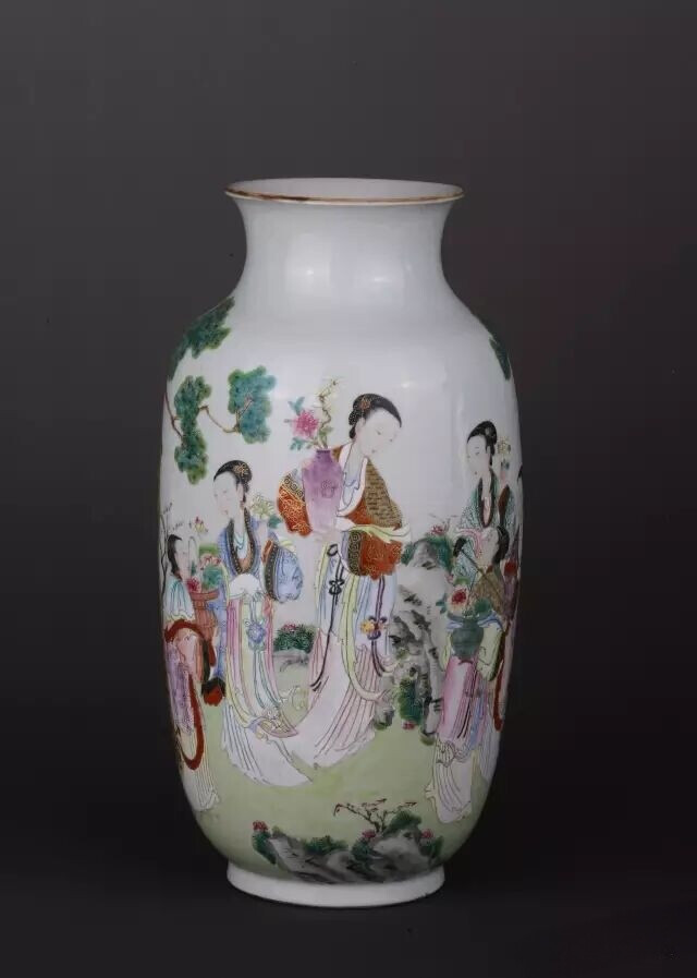 清乾隆  粉彩七仙女献瑞观音瓶
观复博物馆藏
