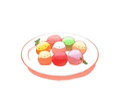 可爱小鸡食物插画