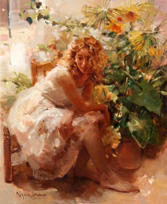 尼迪亚·洛萨诺1947年出生于西班牙瓦伦西亚是巴伦西亚大师何塞·埃斯佩尔的弟子她在19岁的时候进入圣卡洛斯美术学院期间在校荣获各种绘画奖项足见绘画在同辈中绝对是拔尖的1971年完成学业后她并没有选择在校任教而是移居巴塞罗纳，开始了绘画职业生涯后来还开办了自己的画室