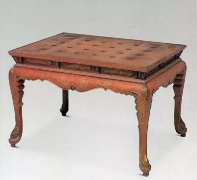 清早期  填漆戗金龙珠纹宴桌 
北京故宫博物院藏
