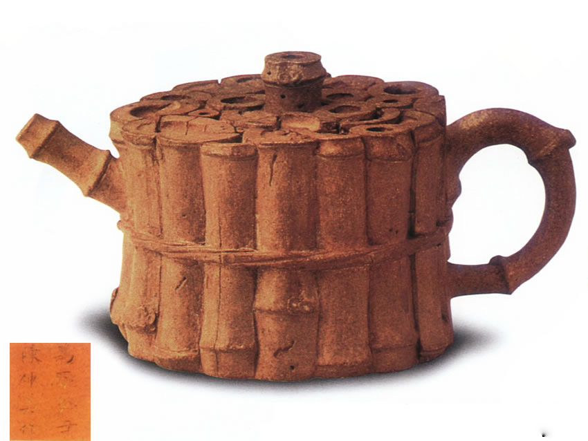 明 陈仲美制 束竹柴圆壶
香港茶具文物馆藏
