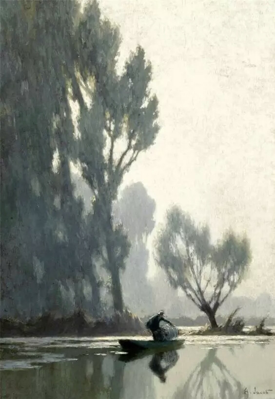 艺术家Jacob Alexandre 的油画
画面透露出一种迷人的朦胧美
感受一下晨雾和树木的呼吸
