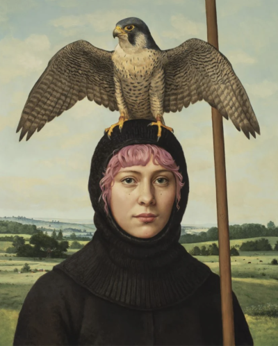 埃米尔·布鲁内，《持猎鹰的少女》（2025）。