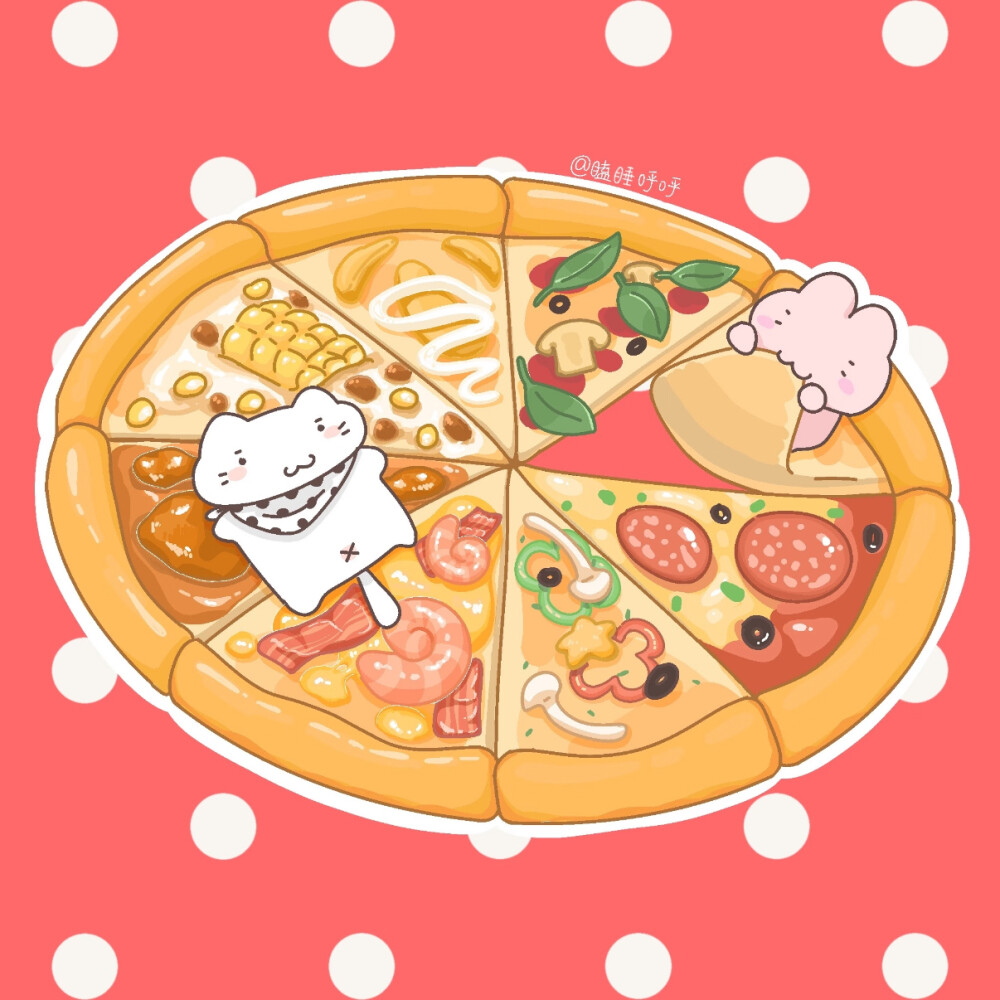 可爱的美食插画