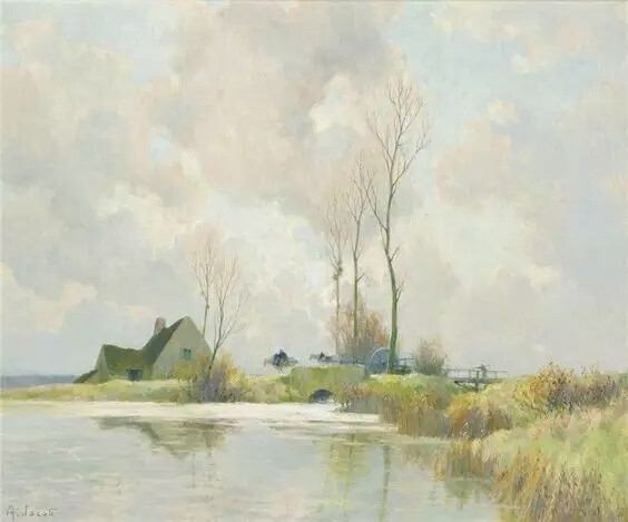 艺术家Jacob Alexandre 的油画
画面透露出一种迷人的朦胧美
感受一下晨雾和树木的呼吸
