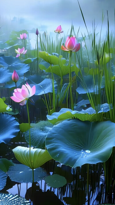 月影清凉，荷香微醺醉荷塘