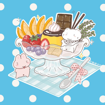 可爱的美食插画