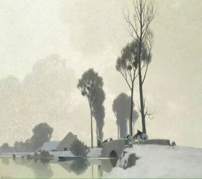 艺术家Jacob Alexandre 的油画
画面透露出一种迷人的朦胧美
感受一下晨雾和树木的呼吸
