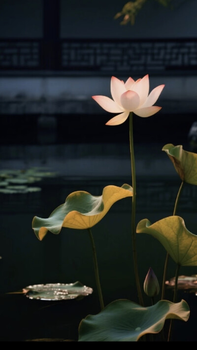 月影清凉，荷香微醺醉荷塘