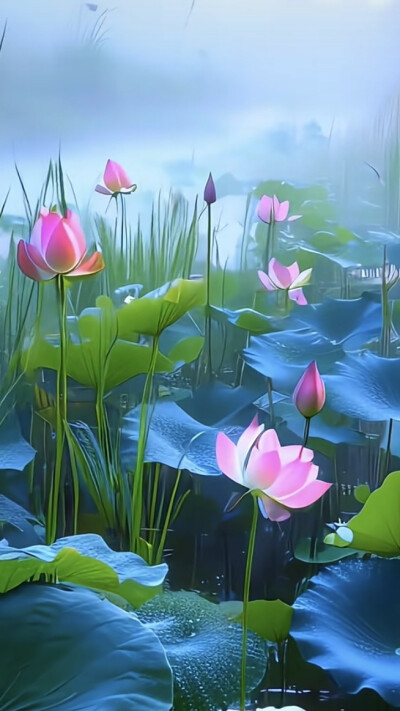 月影清凉，荷香微醺醉荷塘