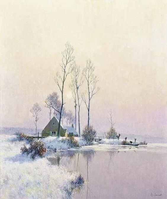 艺术家Jacob Alexandre 的油画
画面透露出一种迷人的朦胧美
感受一下晨雾和树木的呼吸
