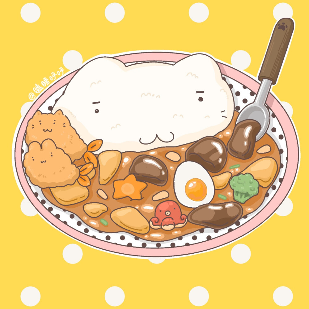 可爱的美食插画