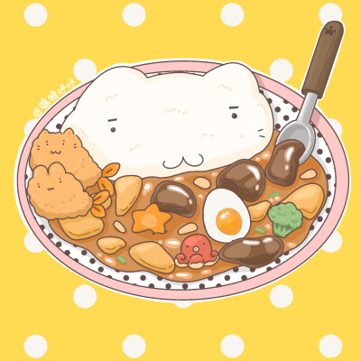 可爱的美食插画