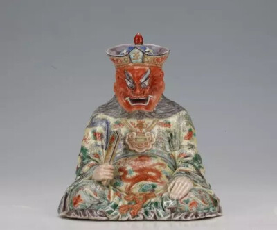 清道光  五彩龙王像
观复博物馆藏
