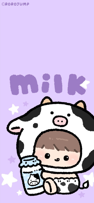 小动物牛奶壁纸
