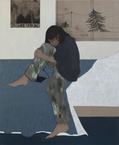 弗朗西斯科·罗德里格斯《女孩》，亚麻布上油画，170×140cm，2024。图片由艺术家和空白空间提供。