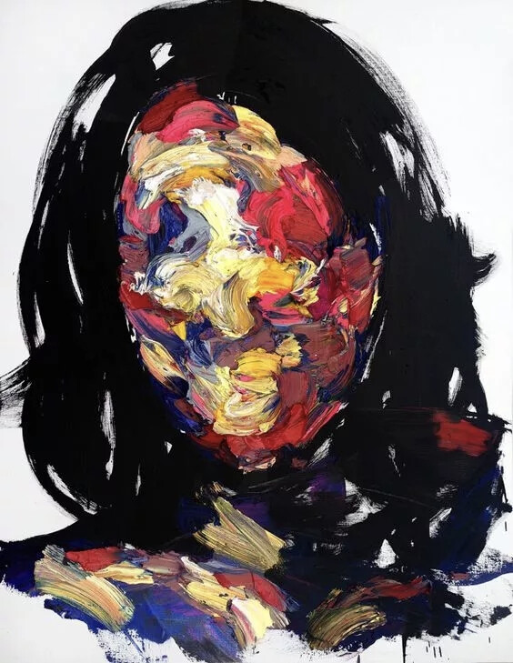 这是一些看着很过瘾的作品，韩国画家kwangho shin的创作。
轮廓廓包裹着色彩，内部层层叠叠的色彩交织在一起，从模糊的面部轮廓和斑斓的面部色彩体现出，艺术家对于人类情感复杂性的表达。
