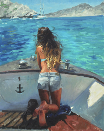 奥尔多·鲍尔丁（b. 1960）是现居法国南部的英国当代具象画家，以其兼具电影感与情绪张力的叙事肖像作品而闻名。鲍尔丁的作品以“开放式情境”著称：画面常描绘日常生活中的瞬间——如咖啡馆一隅、喷泉旁的等待者、…