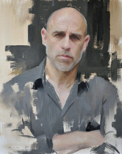 奥尔多·鲍尔丁（b. 1960）是现居法国南部的英国当代具象画家，以其兼具电影感与情绪张力的叙事肖像作品而闻名。鲍尔丁的作品以“开放式情境”著称：画面常描绘日常生活中的瞬间——如咖啡馆一隅、喷泉旁的等待者、…