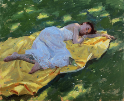 奥尔多·鲍尔丁（b. 1960）是现居法国南部的英国当代具象画家，以其兼具电影感与情绪张力的叙事肖像作品而闻名。鲍尔丁的作品以“开放式情境”著称：画面常描绘日常生活中的瞬间——如咖啡馆一隅、喷泉旁的等待者、…