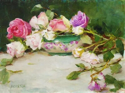 凯西·安德森（Kathy Anderson）美国女画家。她以对花卉和花园的独特诠释以及优美的风景而闻名，主要从事生活中的油画作品创作。