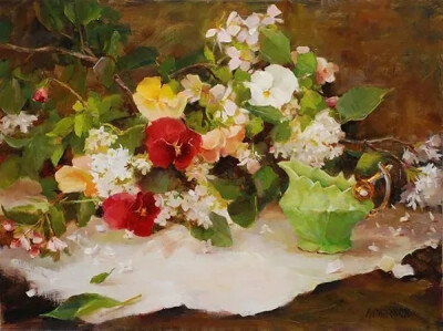 凯西·安德森（Kathy Anderson）美国女画家。她以对花卉和花园的独特诠释以及优美的风景而闻名，主要从事生活中的油画作品创作。