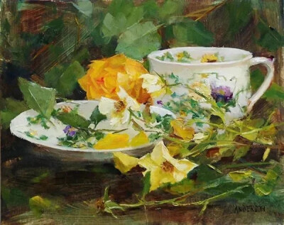 凯西·安德森（Kathy Anderson）美国女画家。她以对花卉和花园的独特诠释以及优美的风景而闻名，主要从事生活中的油画作品创作。