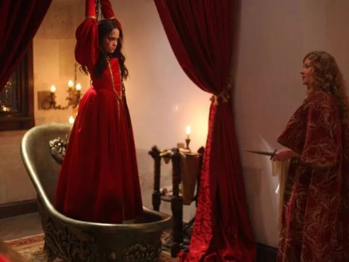 ▲   电影《黑暗伯爵夫人》（2015）剧照
科契柯娃饰伊丽莎白·巴托利伯爵夫人
