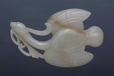 元代  青白玉雕芦雁纹佩
观复博物馆藏
