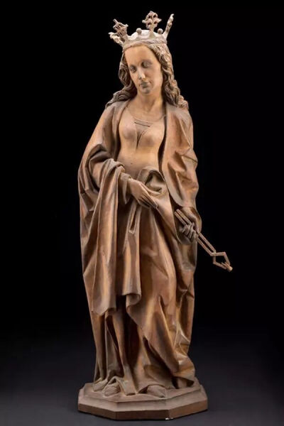 ▲ 石膏像《圣阿波罗尼亚》（20世纪早期）
现藏于德国图宾根大学博物馆
