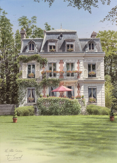 这位把水彩玩得如此高深莫测的艺术家
就是来自法国巴黎的水彩画家
Thierry Duval
他现在虽已经70岁了
依旧致力于超写实水彩创作中乐此不疲
几乎每个星期，都能在INS上看到他更新作品
