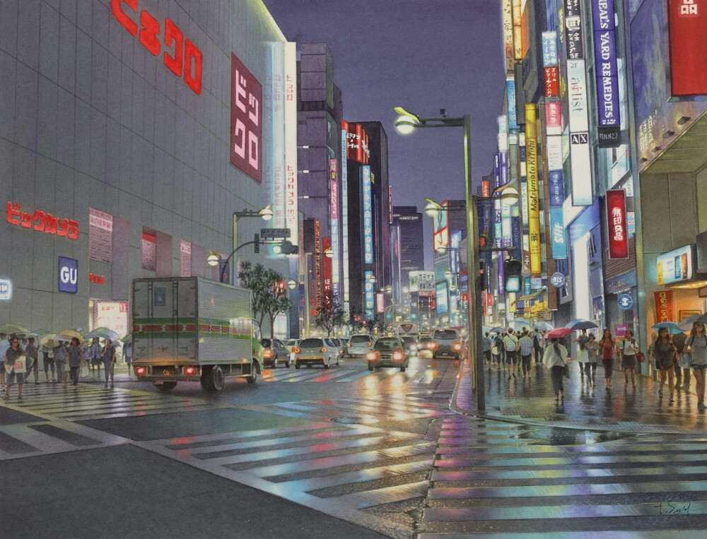 这位把水彩玩得如此高深莫测的艺术家
就是来自法国巴黎的水彩画家
Thierry Duval
他现在虽已经70岁了
依旧致力于超写实水彩创作中乐此不疲
几乎每个星期，都能在INS上看到他更新作品
