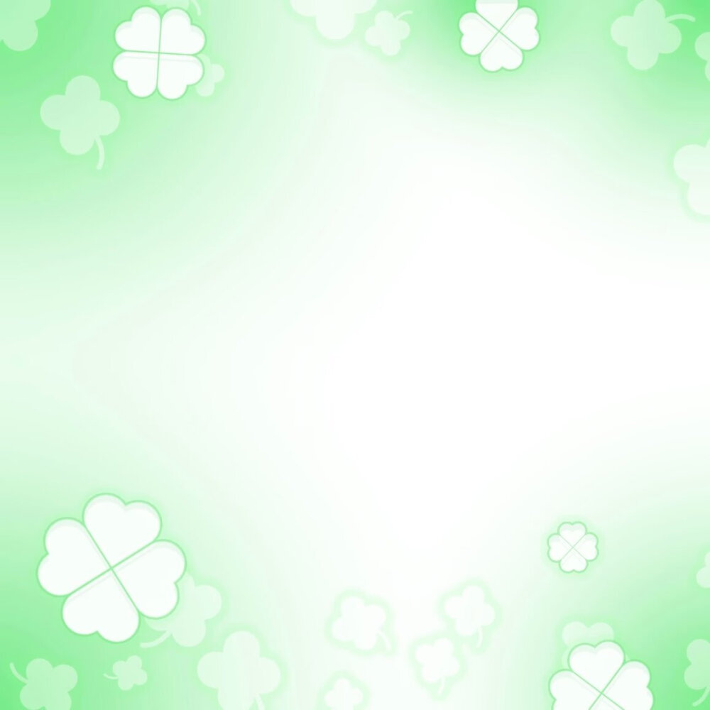 绿色四叶草便签素材