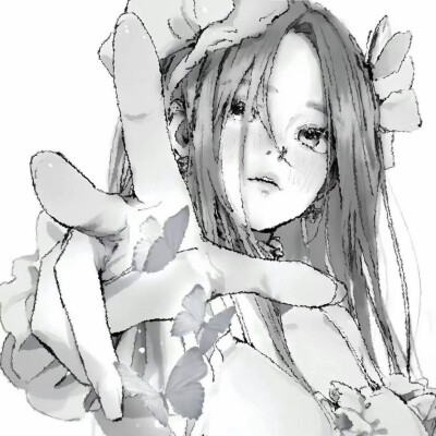 黑白漫画/女生头像