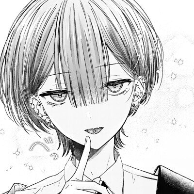 黑白漫画/女生头像