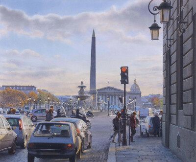 这位把水彩玩得如此高深莫测的艺术家
就是来自法国巴黎的水彩画家
Thierry Duval
他现在虽已经70岁了
依旧致力于超写实水彩创作中乐此不疲
几乎每个星期，都能在INS上看到他更新作品
