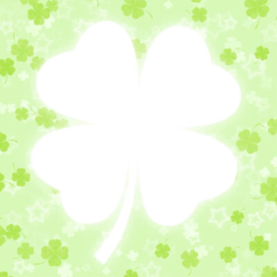 绿色四叶草便签素材