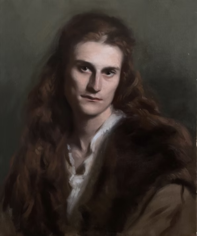 加布里埃尔·J·刘易斯（英国伦敦）是一位将传统精细写实与现代视觉语言完美融合的年轻画家。他不仅技艺扎实，还勇于在古典题材中注入个人表达与当代张力，他以精细肖像与历史题材重构见长。加布里埃尔擅长古典写实的…