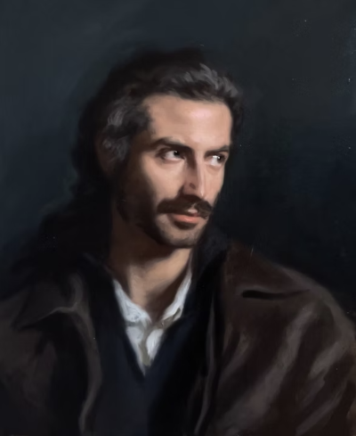 加布里埃尔·J·刘易斯（英国伦敦）是一位将传统精细写实与现代视觉语言完美融合的年轻画家。他不仅技艺扎实，还勇于在古典题材中注入个人表达与当代张力，他以精细肖像与历史题材重构见长。加布里埃尔擅长古典写实的…