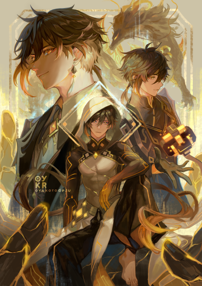 原神 钟离
图二为作者