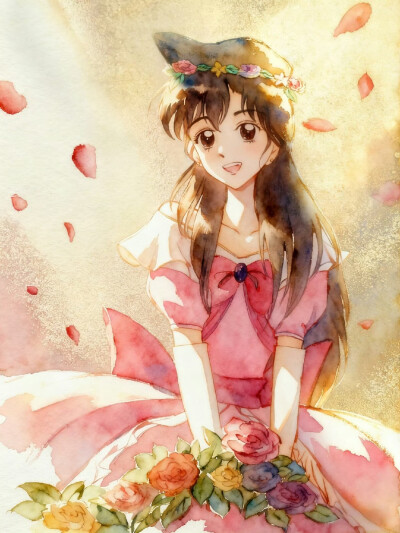 毛利兰水彩插画