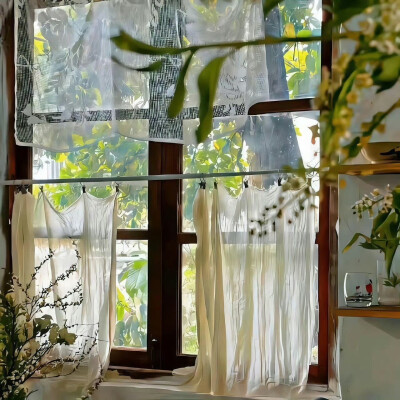 窗景背景图 绿色系背景图