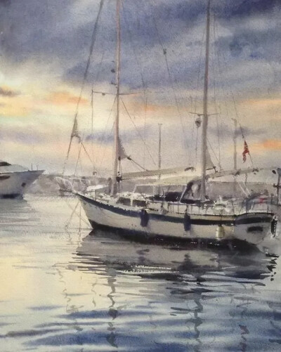 Galina Gomzina一直对水着迷：“水是真正的创造者。有时，它只停留一小段时间的画面，然后就消失了，随后出现了新的画面……而对于艺术家来说，将这些瞬间捕捉并描绘在画纸上是一件令人非常着迷的工作。