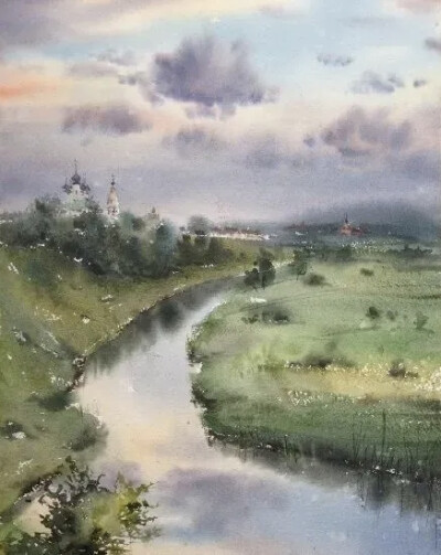 Galina Gomzina一直对水着迷：“水是真正的创造者。有时，它只停留一小段时间的画面，然后就消失了，随后出现了新的画面……而对于艺术家来说，将这些瞬间捕捉并描绘在画纸上是一件令人非常着迷的工作。