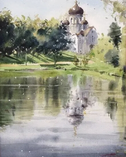 Galina Gomzina一直对水着迷：“水是真正的创造者。有时，它只停留一小段时间的画面，然后就消失了，随后出现了新的画面……而对于艺术家来说，将这些瞬间捕捉并描绘在画纸上是一件令人非常着迷的工作。