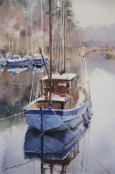 Galina Gomzina一直对水着迷：“水是真正的创造者。有时，它只停留一小段时间的画面，然后就消失了，随后出现了新的画面……而对于艺术家来说，将这些瞬间捕捉并描绘在画纸上是一件令人非常着迷的工作。